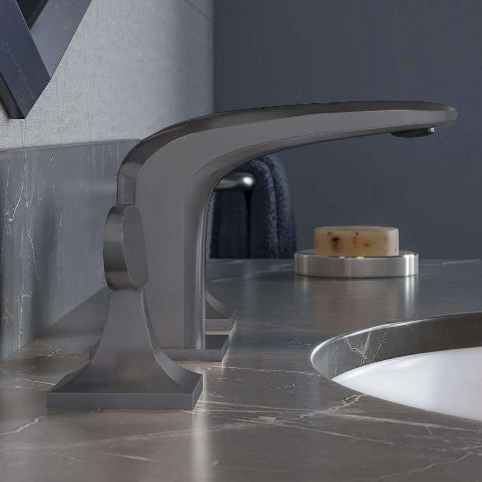 Chateau 8 in. Widespread, 2-Handle, Bathroom Faucet, Gunmetal Grey