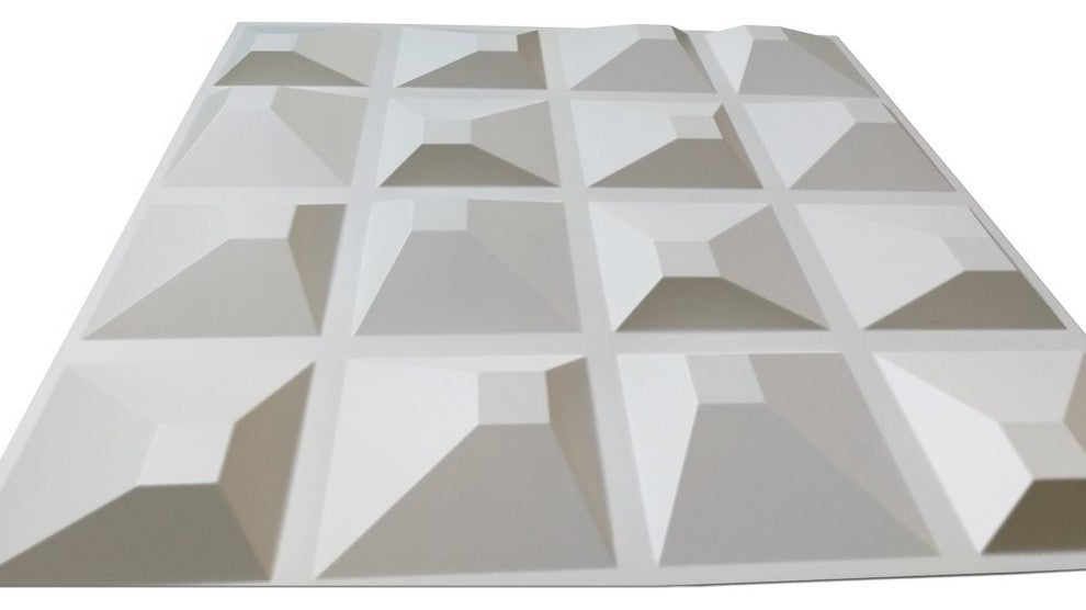 19.7"x19.7" Art3d Decorative 3D Panels Textured Wall Design Board, Set of 12