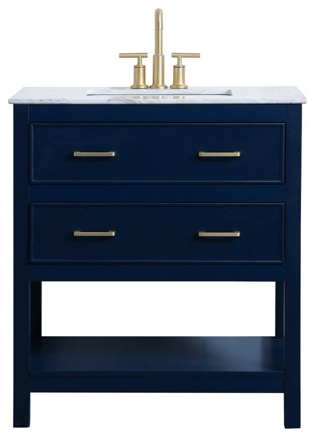 Elegant VF90130BL 30"Single Bathroom Vanity, Blue