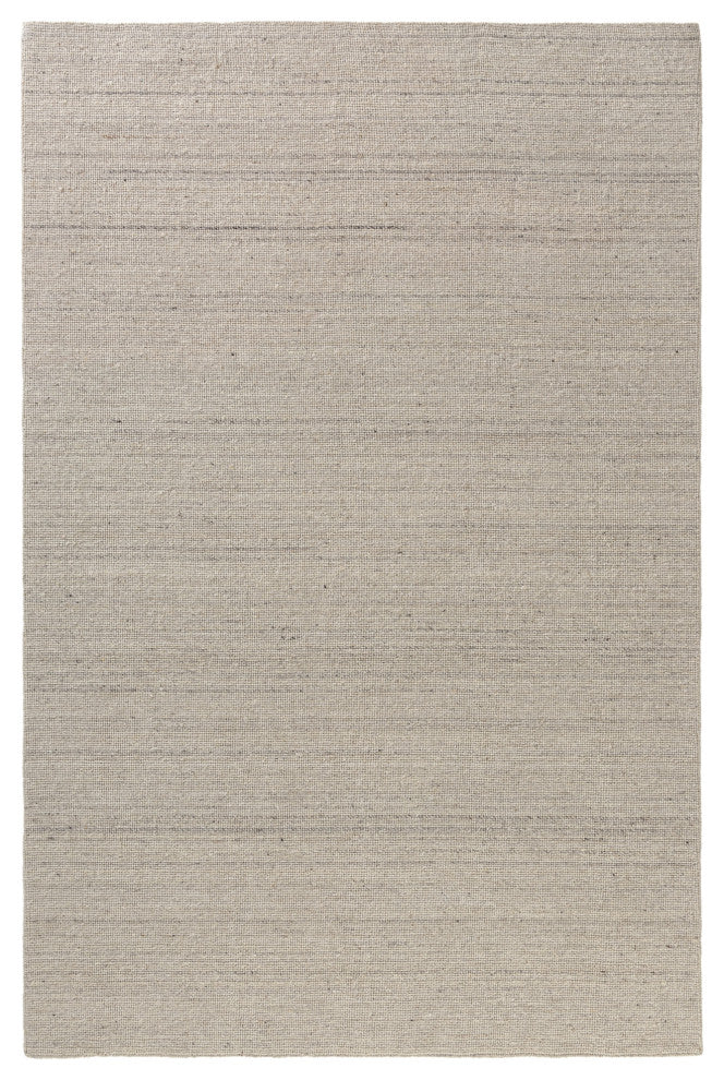 Zane Ivory Industrial Solid Handwoven Wool/Cotton Indoor Area Rug