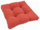 19" Squared Microsuede Tufted Dining Chair Cushion, Red
