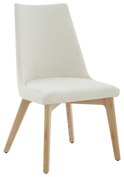 Safavieh Couture Sandralynn Linen Dining Chair Ivory / Natural