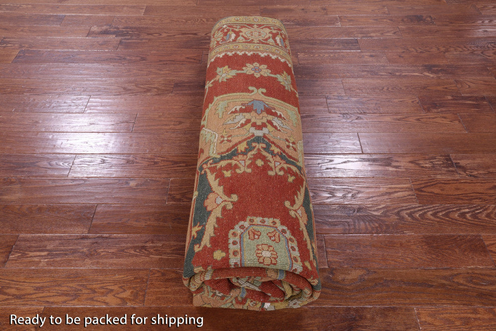 8' 10" X 11' 11" Persian Fine Serapi Handmade Wool Rug - Q16022