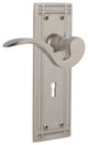 Mission Plate With Keyhole Manor Lever, Satin Nickel, Passage, Non-Handed