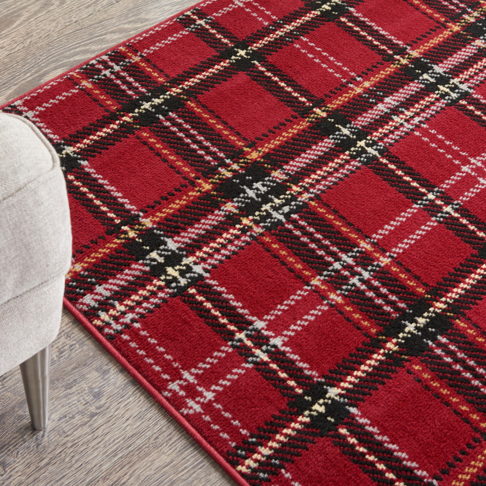 Nourison Grafix 3' x 5' Red Rustic Indoor Area Rug