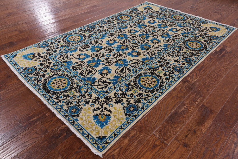 William Morris Hand-Knotted Wool Rug 5' 1" X 8' 0" Q4884