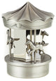 Elegance Silver Plated And Pewter Finish Carousel Money Bank