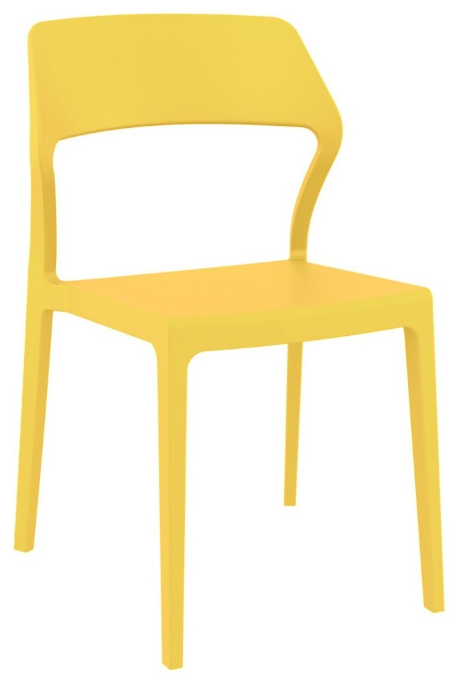 Snow Dining Chair, Yellow, Set of 2