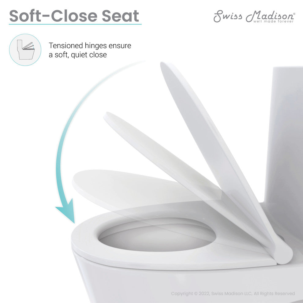 Clichy One-Piece Elongated Toilet Side Flush 1.28 gpf