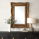 Uttermost Emerson Scalloped Antique Gold Mirror