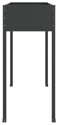 vidaXL Planter Stand Outdoor Raised Garden Bed Anthracite Galvanized Steel