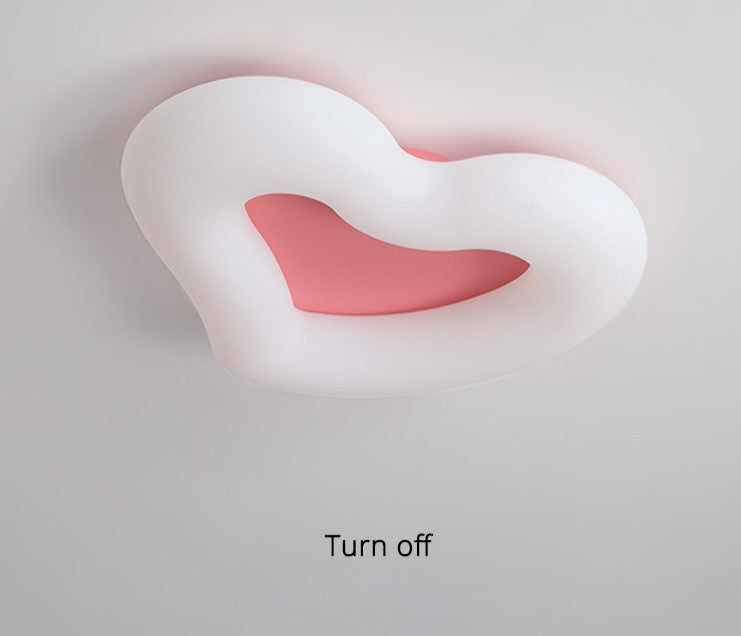 Haacht | Modern Heart-Shaped LED Ceiling Light for kids room, Pink, L13.0xh3.5"