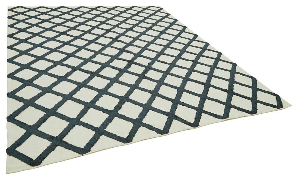 Rug N Carpet - Handmade Modern Design 8' 1'' x 10' 0'' Wool Unique Kilim Rug