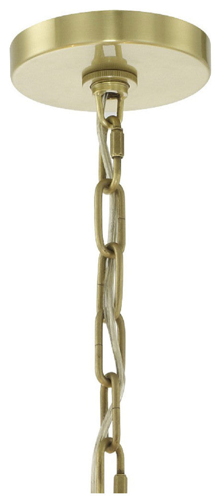 Crystorama 8116-AG, 6-Light Chandelier, Aged Brass