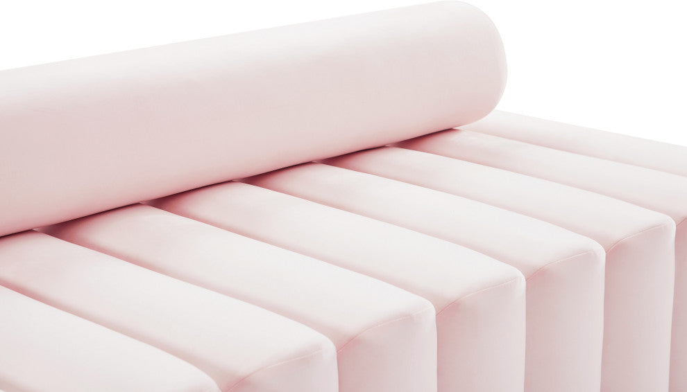 Melody Velvet Upholstered Chair, Pink, Sofa
