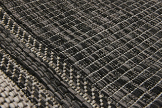 Unique Loom Black Soft Border Outdoor 2' 0 x 6' 0 Runner Rug