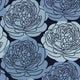 Blue & Black Bed Of Roses Peel & Stick Wallpaper