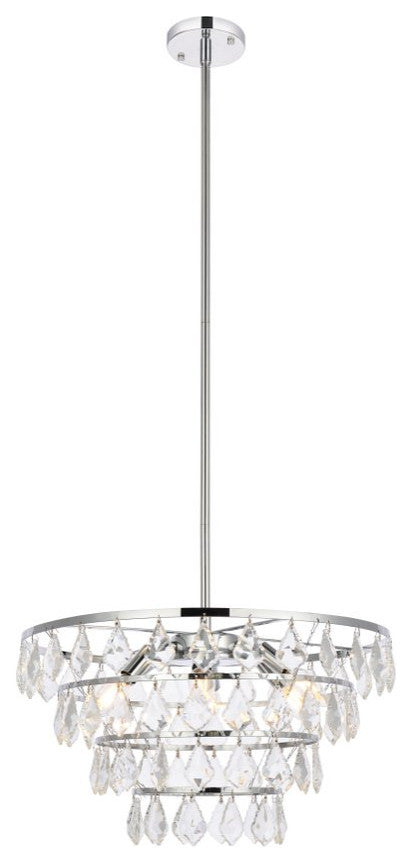 Evan 20" Pendant, Chrome