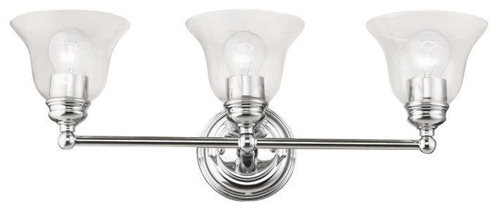 Moreland 3 Light Polished Chrome Vanity Sconce