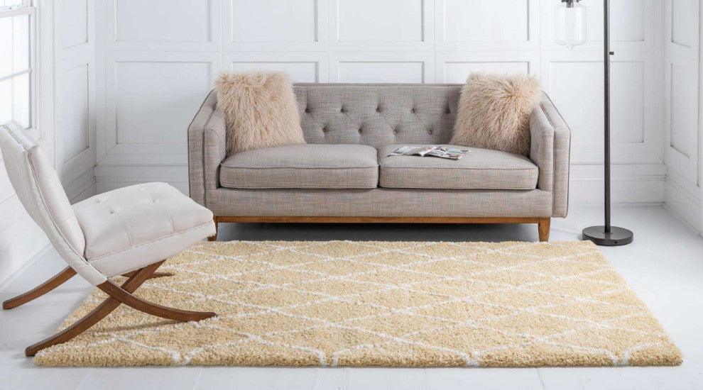 Shag Moroccan Shag 4'x6' Rectangle Saffron Area Rug