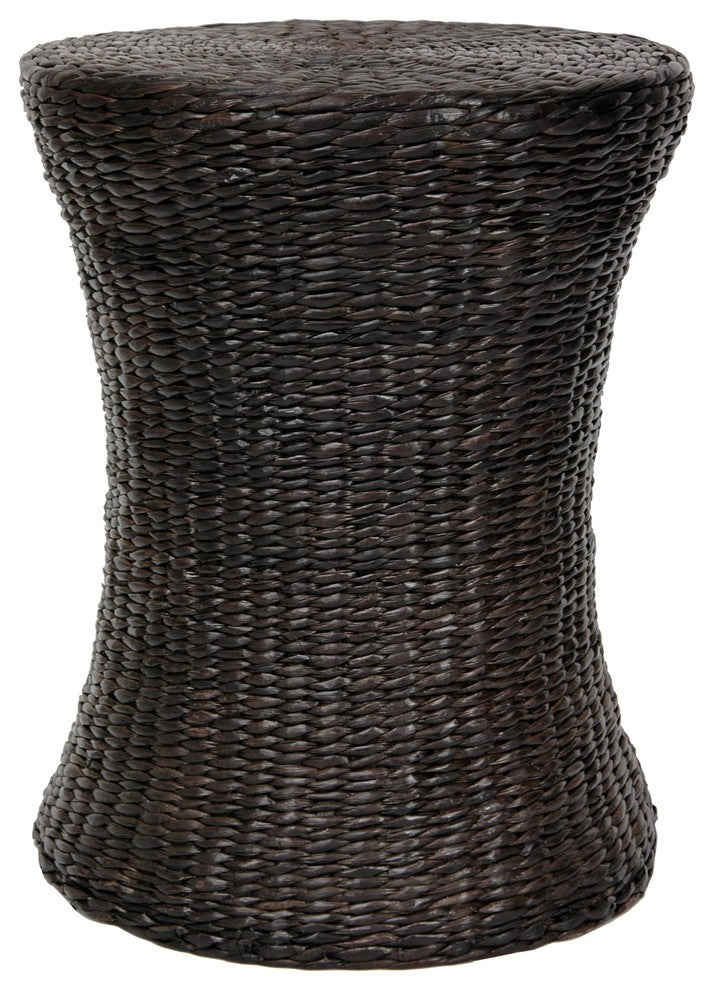 Woven Fiber Stool, Black