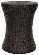 Woven Fiber Stool, Black