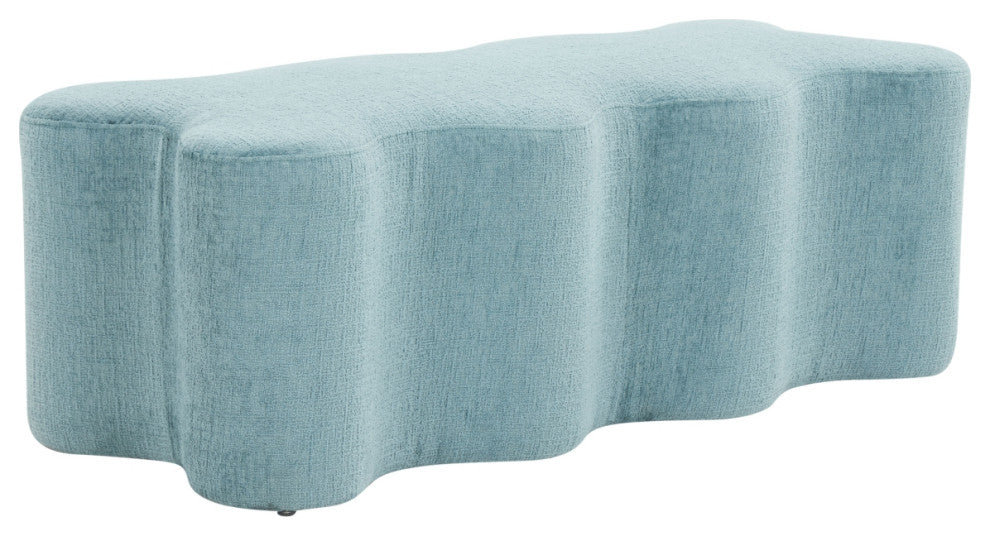 Safavieh Couture Jacqualessa Chenille Bench, Blue