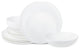Stone Lain Taglio Bone China 12 Piece Dinnerware Set, Matte White
