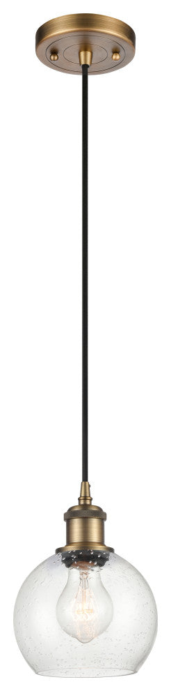 Innovations 516-1P-BB-G124-6 1-Light Mini Pendant, Brushed Brass
