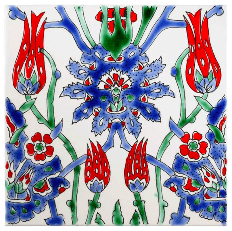 8"x8" Iznik Pool Tile, Total  of 45 Tiles