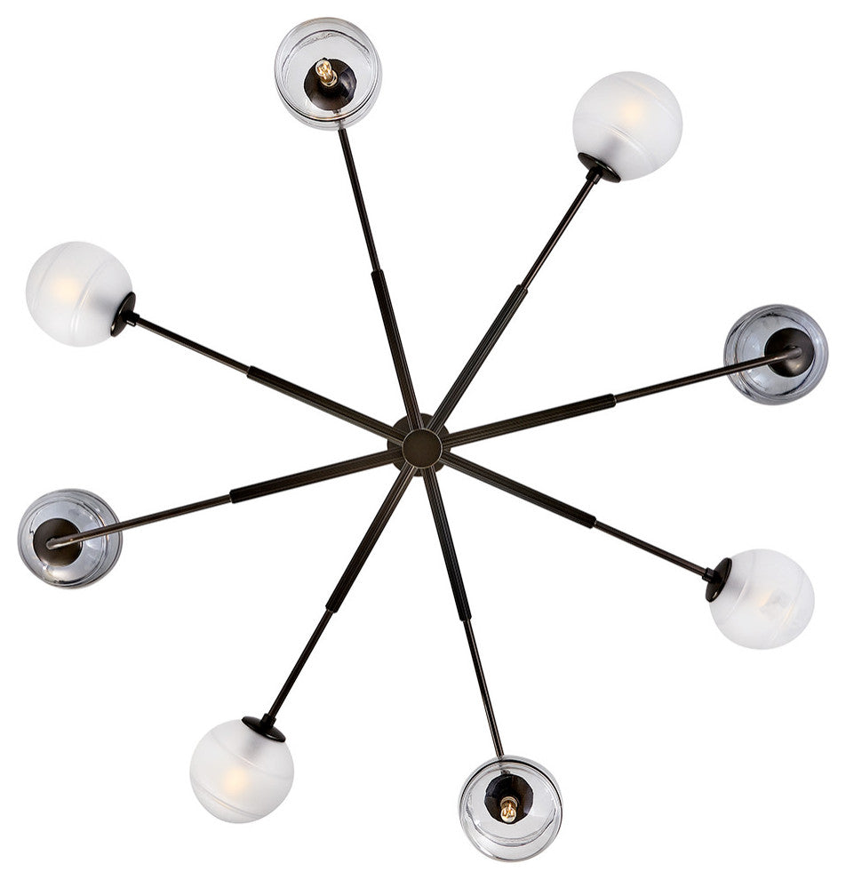 Fredrick Ramond Oberon Large Adjustable Single Tier Chandelier, Black Oxide