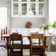 Geometric Floral Monochromatic Wallpaper, Medium Gray & White, Sample