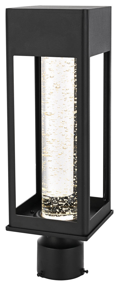 Home Living 18" LED Outdoor Post light, Black