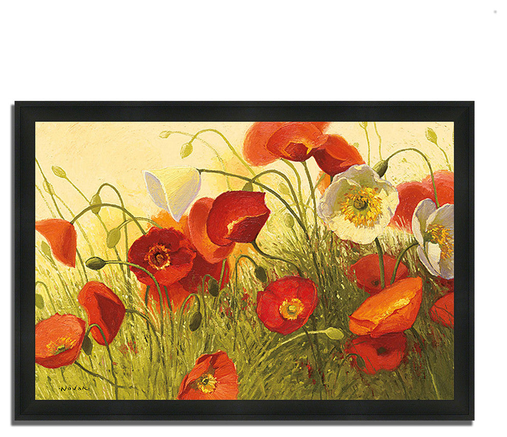 "Havin A Heat Wave" By Shirley Novak, Framed Painting Print, Ready To Hang