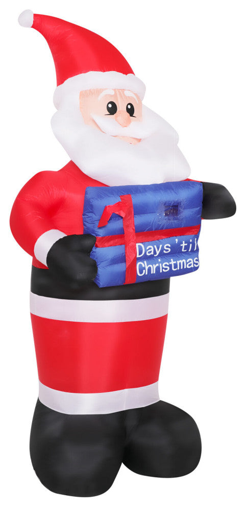 7-Ft. Pre-Lit Inflatable Santa Countdown