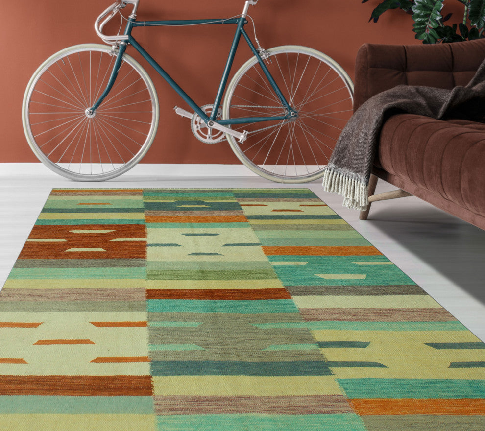 Winchester Kilim Nazgul Ivory/Rust Rug, 5'2x6'8