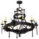 40" Wide Stag 8 Light Chandelier