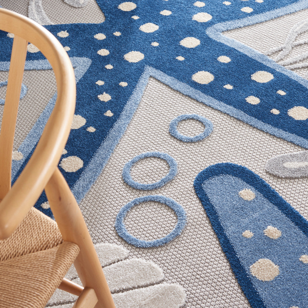 Nourison Aloha 12' x 15' Blue/Grey Coastal, Nautical & Beach Area Rug