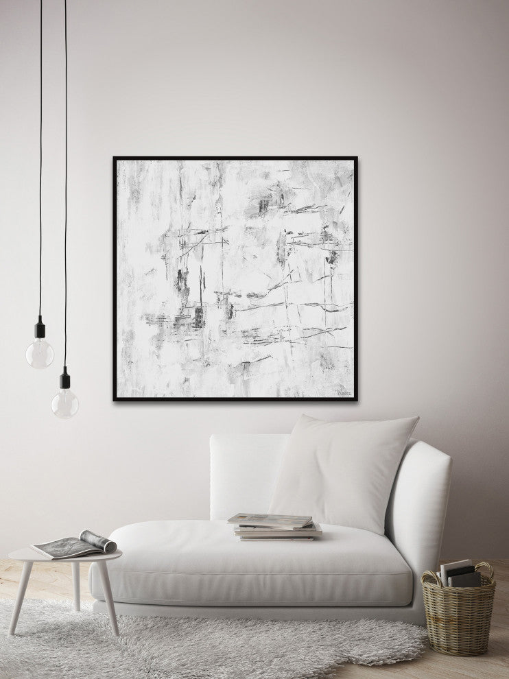 "Earthly Existence" Floater Framed Painting Print on Canvas, 48x48