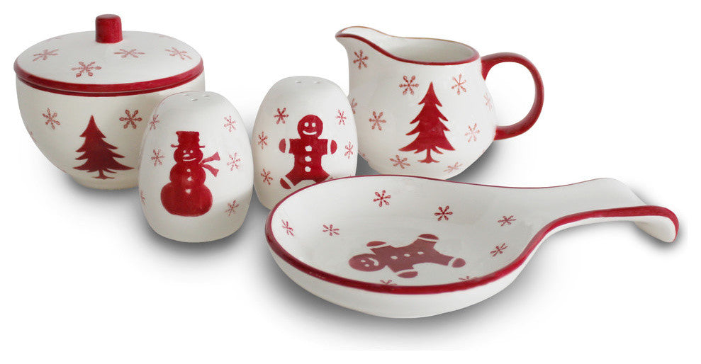 Euro Ceramica Winterfest 5 Piece Tableware Set