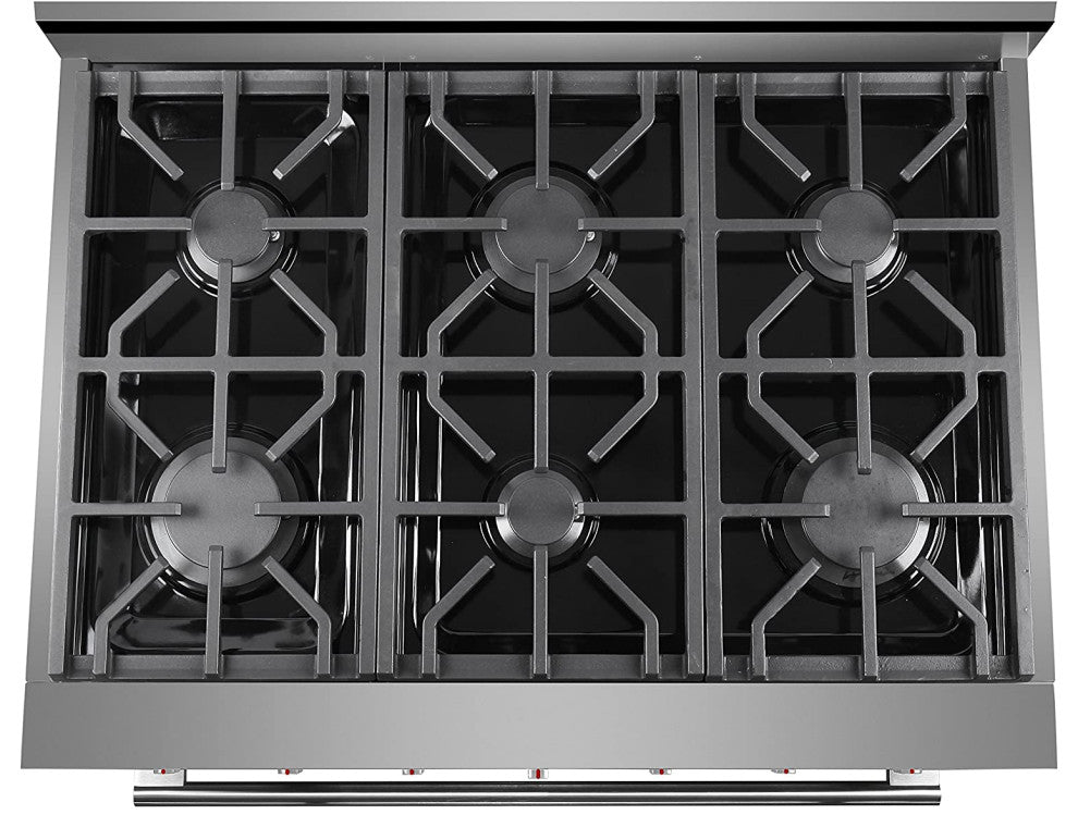 NXR 36" Stainless Steel Gas Range and Under Cabinet Hood Bundle SC3611 EH3619