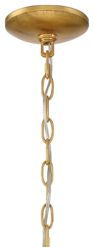 Crystorama Lighting Group FIO-A9104-WH Fiona 4 Light 27"W Beaded - Antique Gold