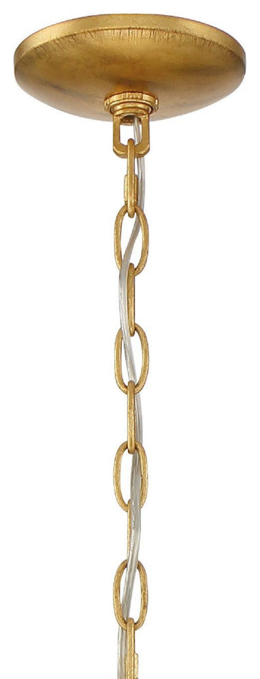 Crystorama Lighting Group FIO-A9104-WH Fiona 4 Light 27"W Beaded - Antique Gold