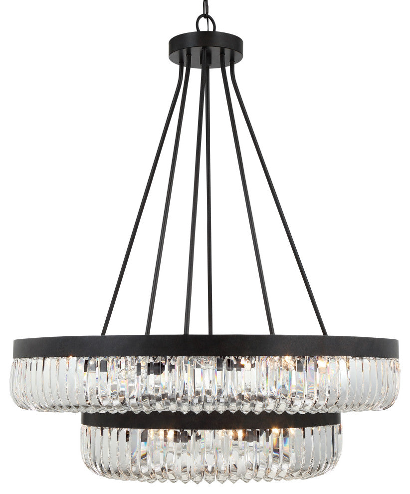 Crystorama Lighting Group ALI-B2026 Alister 26 Light 42"W Ring - Charcoal