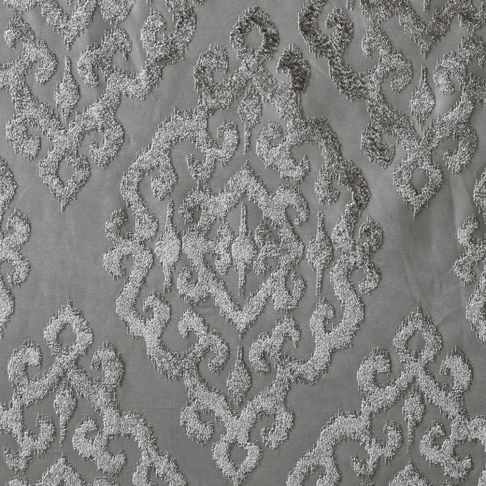 SunSmart Mirage Knitted Jacquard Damask Total Blackout Grommet Top Curtain Panel
