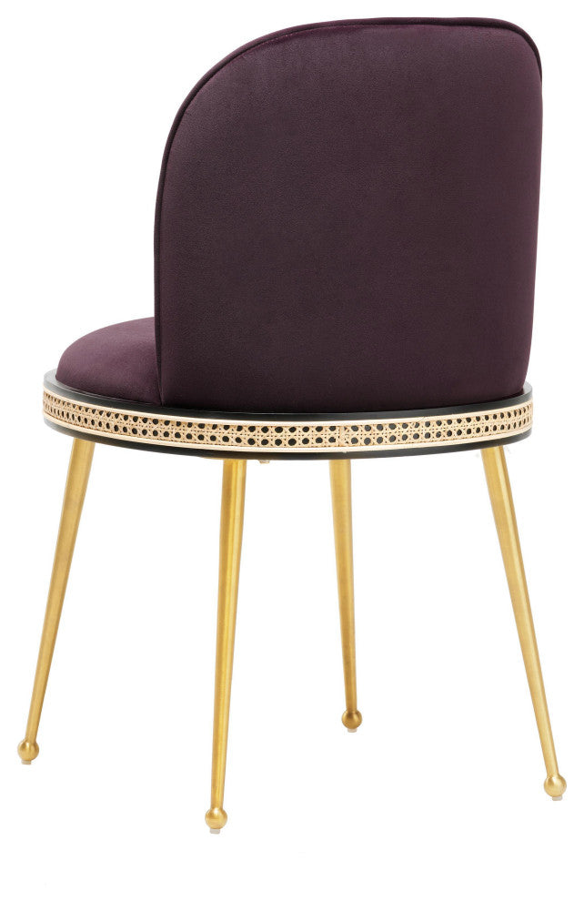 Harley Eggplant Velvet Dining Chair