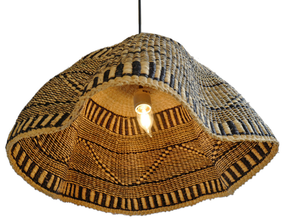 Bolga Wave Basket Light Pendant