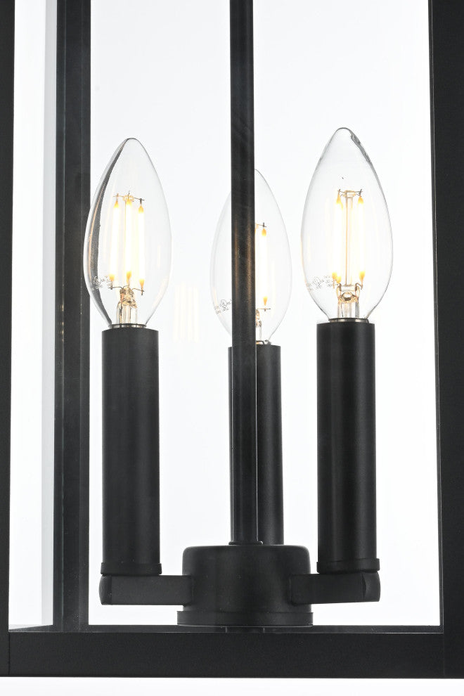 Home Living 9" Outdoor Pendant, Black