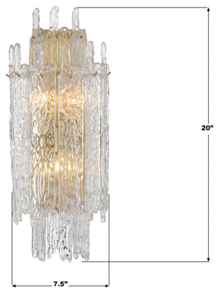 Crystorama Lighting Group ACK-923 Ackerly 3 Light 20" Tall Wall - Aged Brass