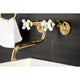 Kingston Brass KS615PB Wall Mount Bathroom Faucet, Polished Brass